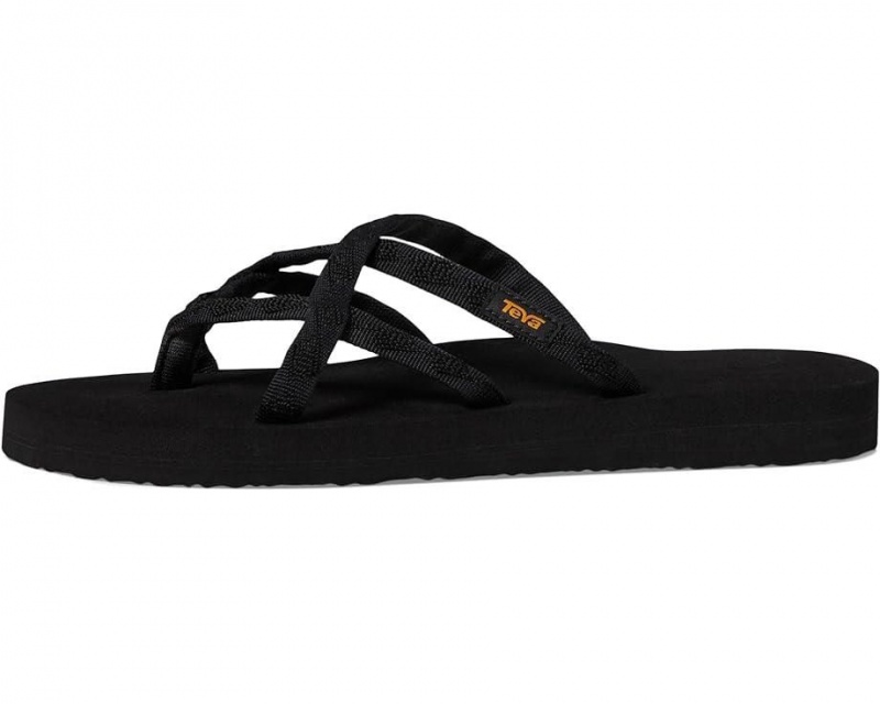 Black Teva Olowahu Women's Flip Flops | 47659-PRYX