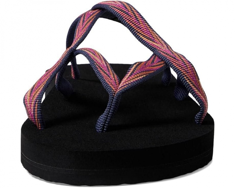 Black Teva Olowahu Women's Flip Flops | 73458-PVMX