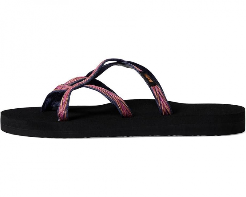 Black Teva Olowahu Women's Flip Flops | 73458-PVMX