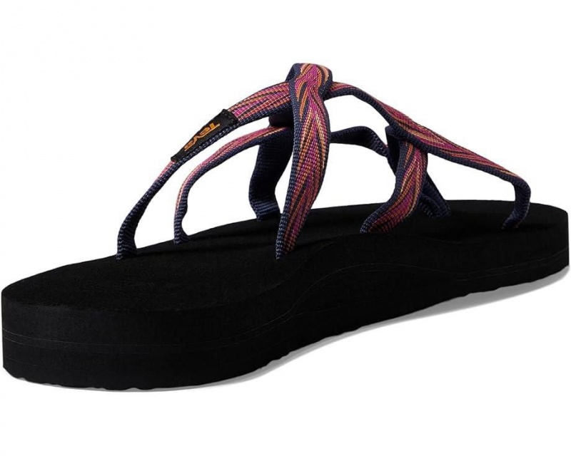 Black Teva Olowahu Women's Flip Flops | 73458-PVMX