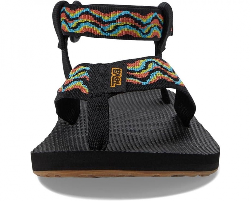 Black Teva Original Revivew Men's Sandals | 13790-QBDV