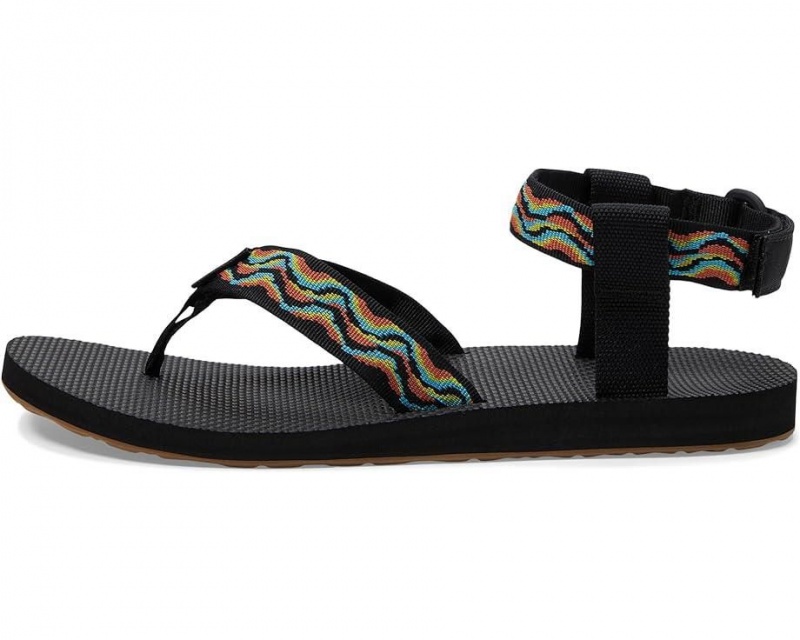 Black Teva Original Revivew Men's Sandals | 13790-QBDV