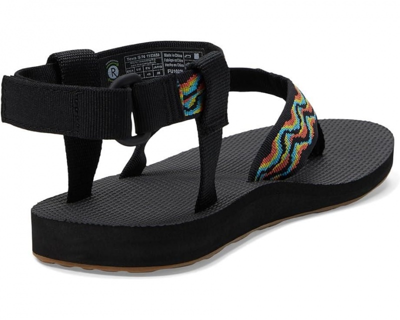 Black Teva Original Revivew Men's Sandals | 13790-QBDV