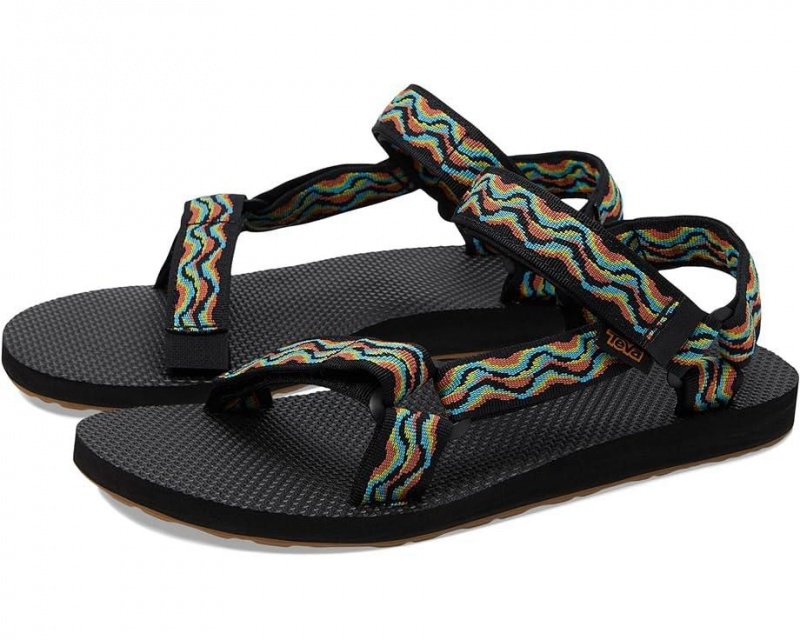 Black Teva Original Universal Revivew Men\'s Sandals | 96248-DVTO