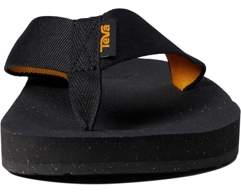 Black Teva Reflip Men's Flip Flops | 02964-RPSQ