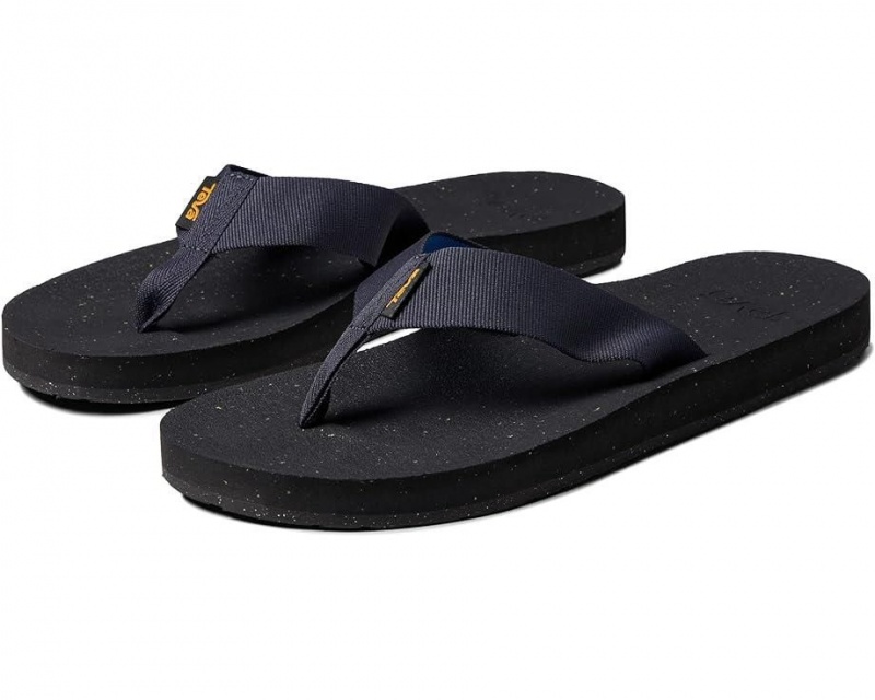 Black Teva Reflip Men\'s Flip Flops | 64927-ILAN