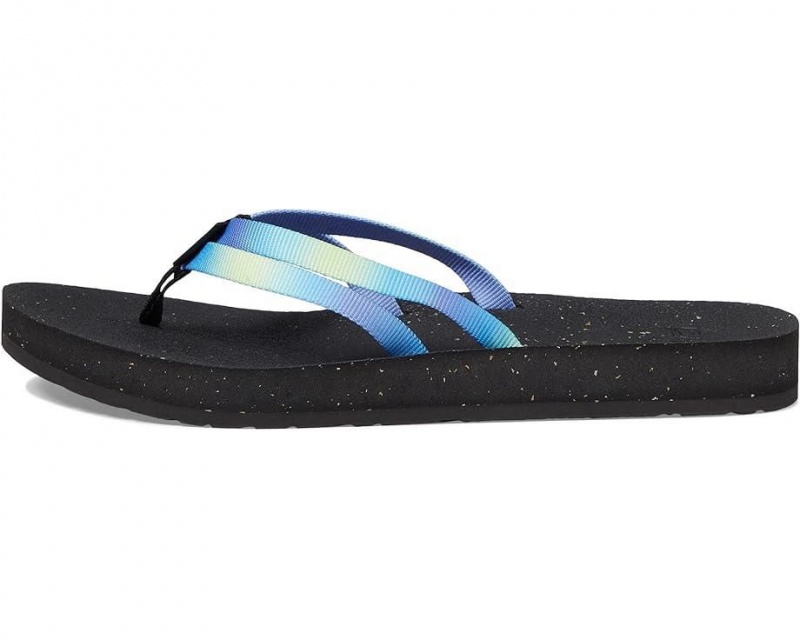 Black Teva Reflip Strappy Gradiate Women's Flip Flops | 56391-HWZA