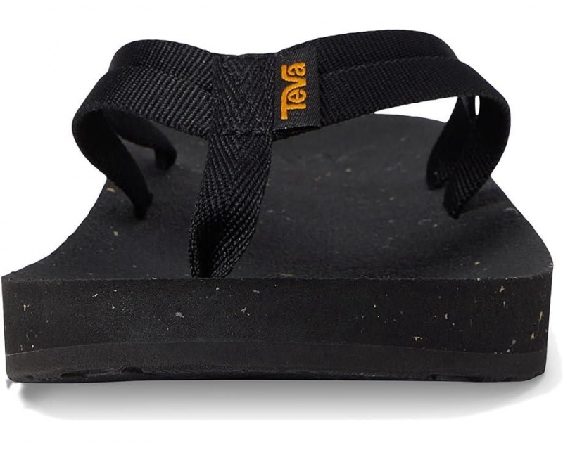 Black Teva Reflip Strappy Women's Flip Flops | 25108-THLM