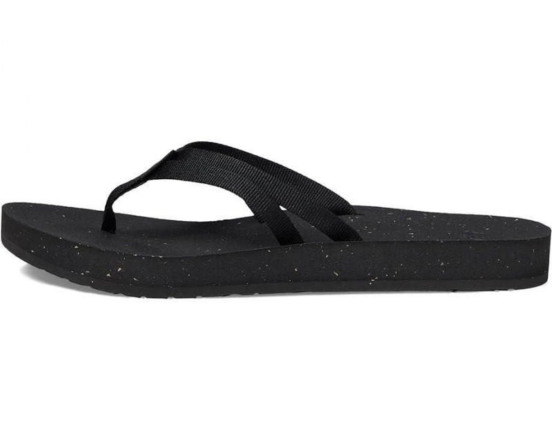 Black Teva Reflip Strappy Women's Flip Flops | 25108-THLM