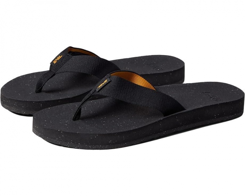 Black Teva Reflip Women\'s Flip Flops | 52631-UADN