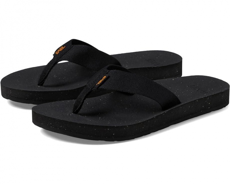 Black Teva Reflip Women\'s Flip Flops | 60721-GKVN