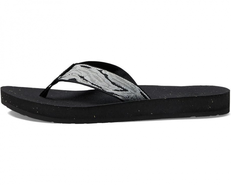 Black Teva Reflip Women's Flip Flops | 80637-WBIJ