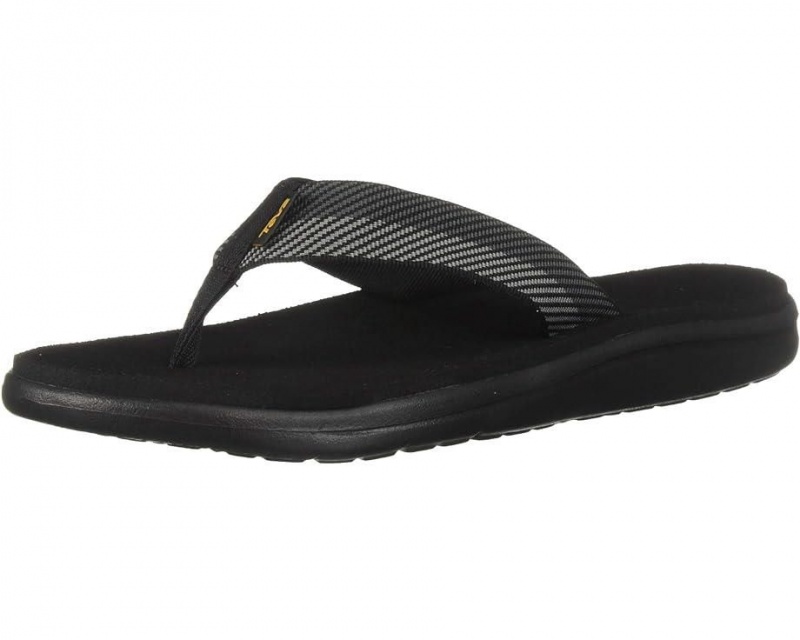 Black Teva Voya Men's Flip Flops | 14263-HVXP