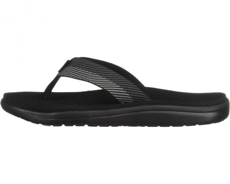 Black Teva Voya Men's Flip Flops | 14263-HVXP