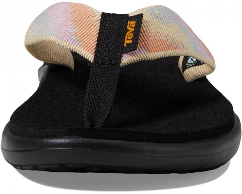 Black Teva Voya Women's Flip Flops | 37081-GFJQ