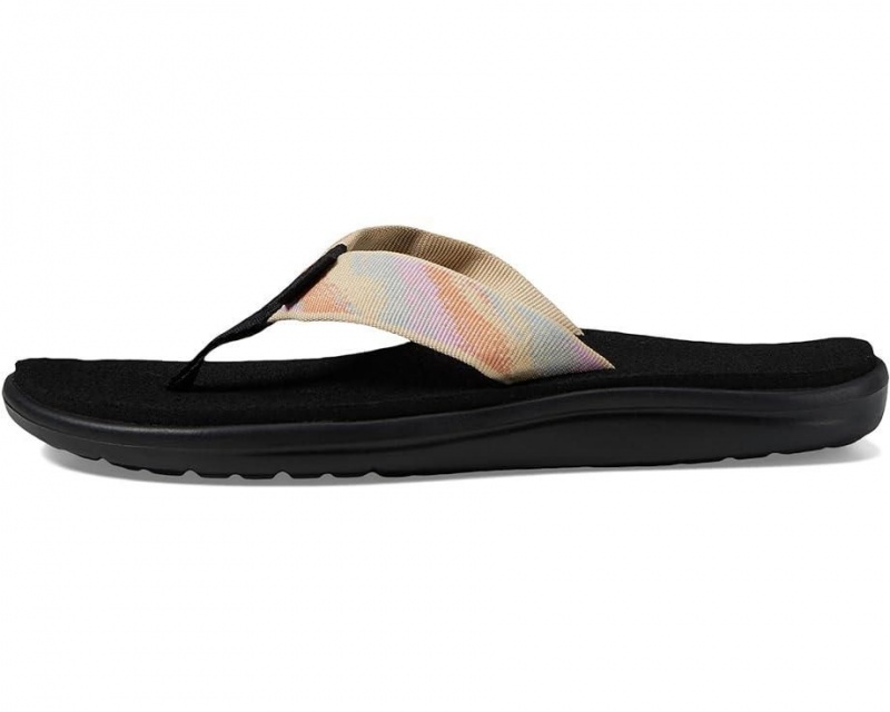 Black Teva Voya Women's Flip Flops | 37081-GFJQ