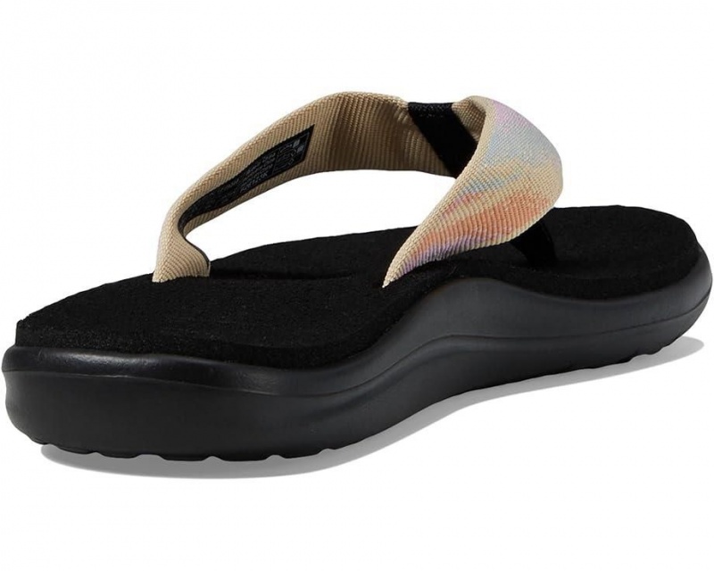 Black Teva Voya Women's Flip Flops | 37081-GFJQ