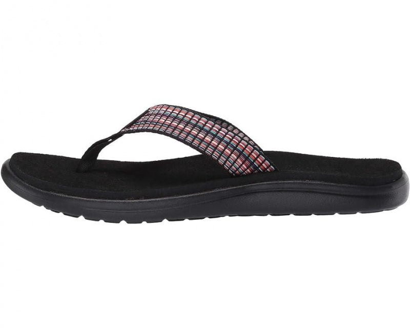 Black Teva Voya Women's Flip Flops | 76195-JBXF