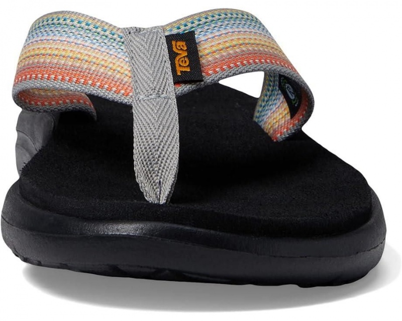 Black Teva Voya Women's Flip Flops | 90416-THMD