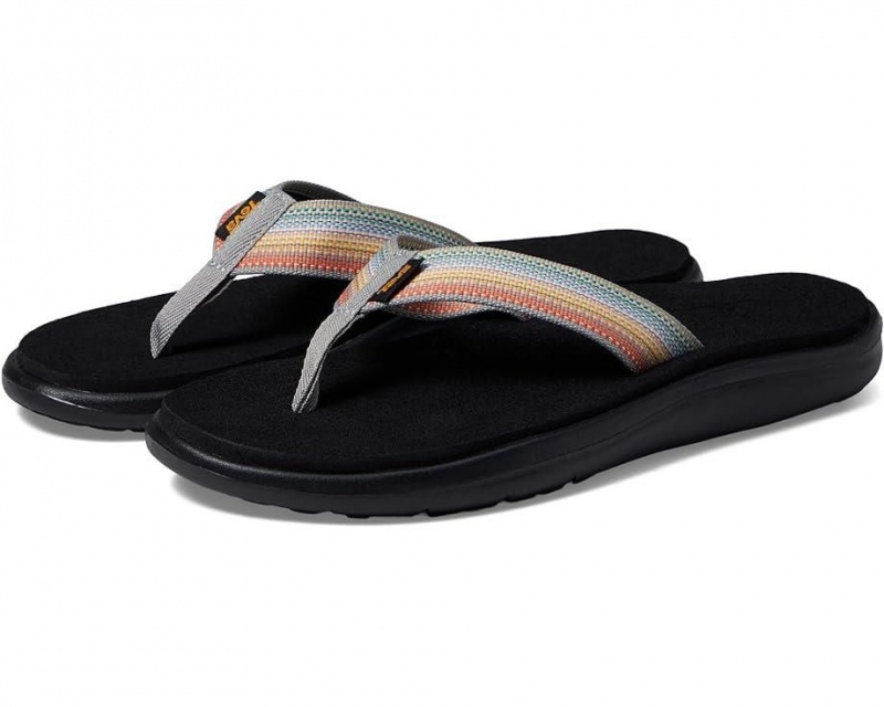 Black Teva Voya Women\'s Flip Flops | 90416-THMD