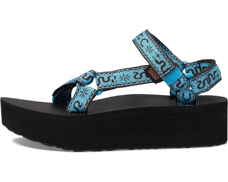 Blue Teva Flatform Universal Women's Sandals | 07543-QFBS