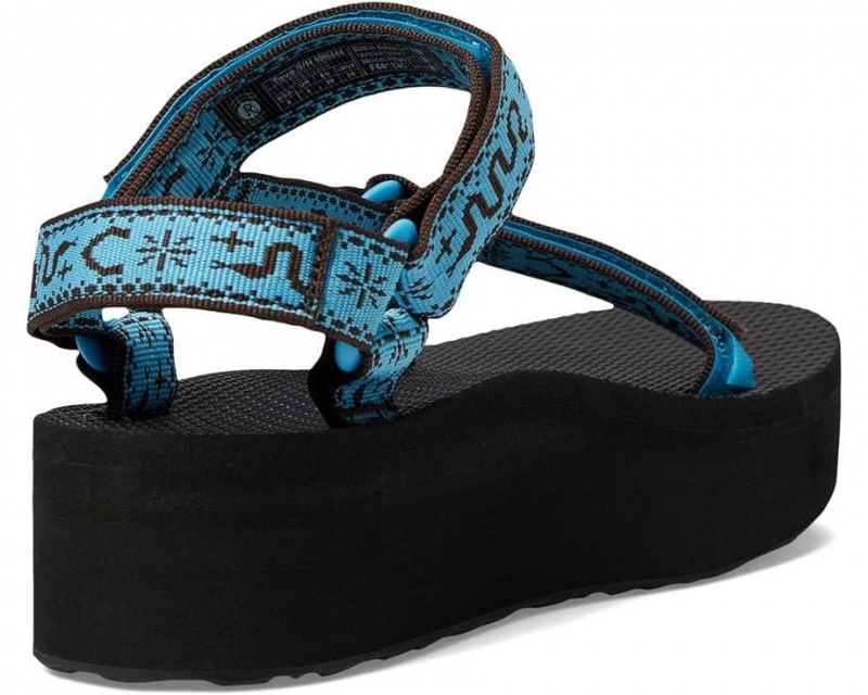 Blue Teva Flatform Universal Women's Sandals | 07543-QFBS