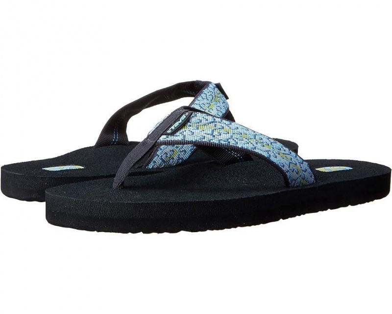 Blue Teva Mush Ii Women\'s Flip Flops | 23491-UYZR