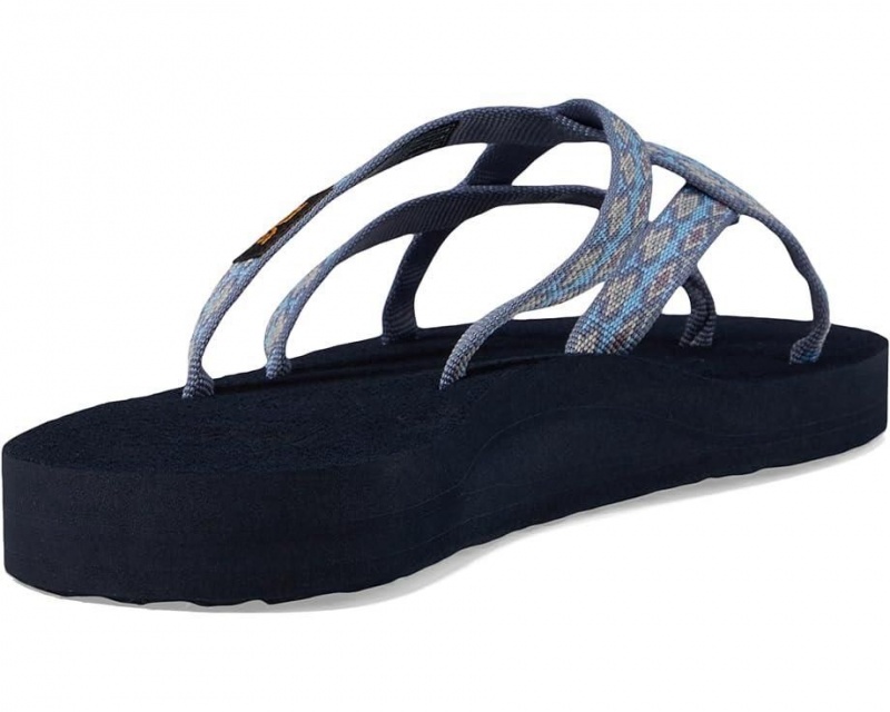 Blue Teva Olowahu Women's Flip Flops | 04127-TRQW