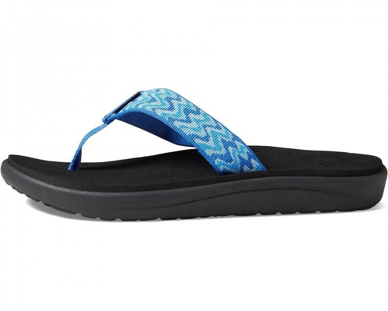 Blue Teva Voya Kids' Flip Flops | 47968-NOXK