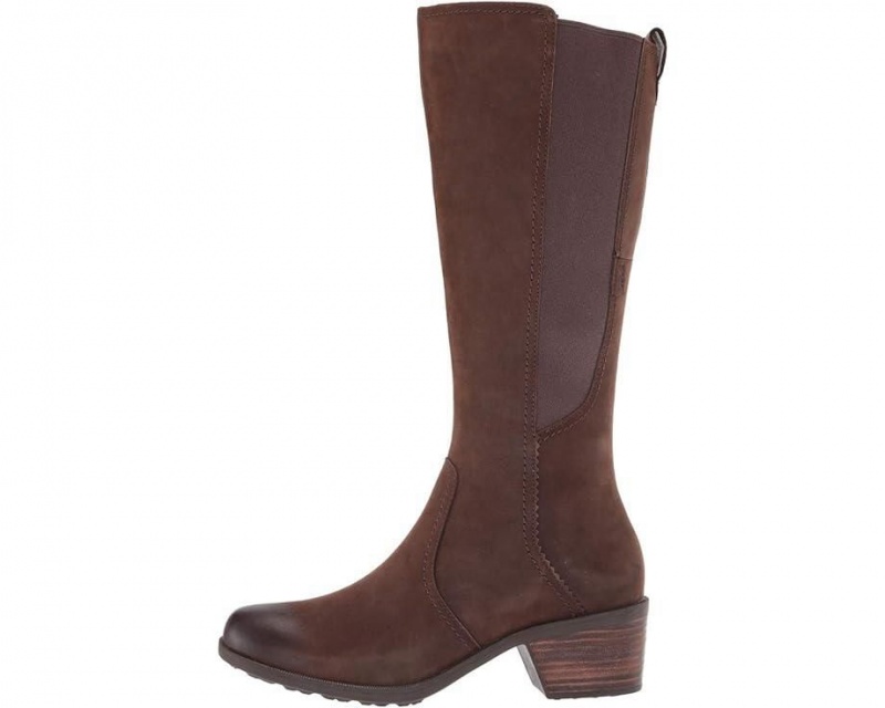 Brown Teva Anaya Tall Wp Women's Boots | 02916-NQHR