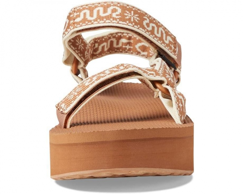 Brown Teva Flatform Universal Women's Sandals | 74938-GOCV