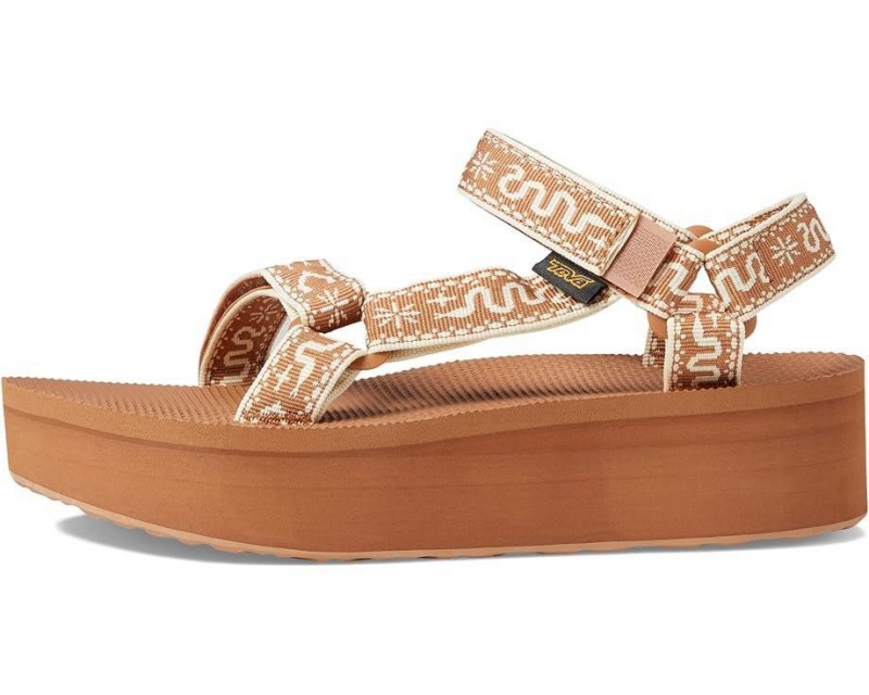 Brown Teva Flatform Universal Women's Sandals | 74938-GOCV