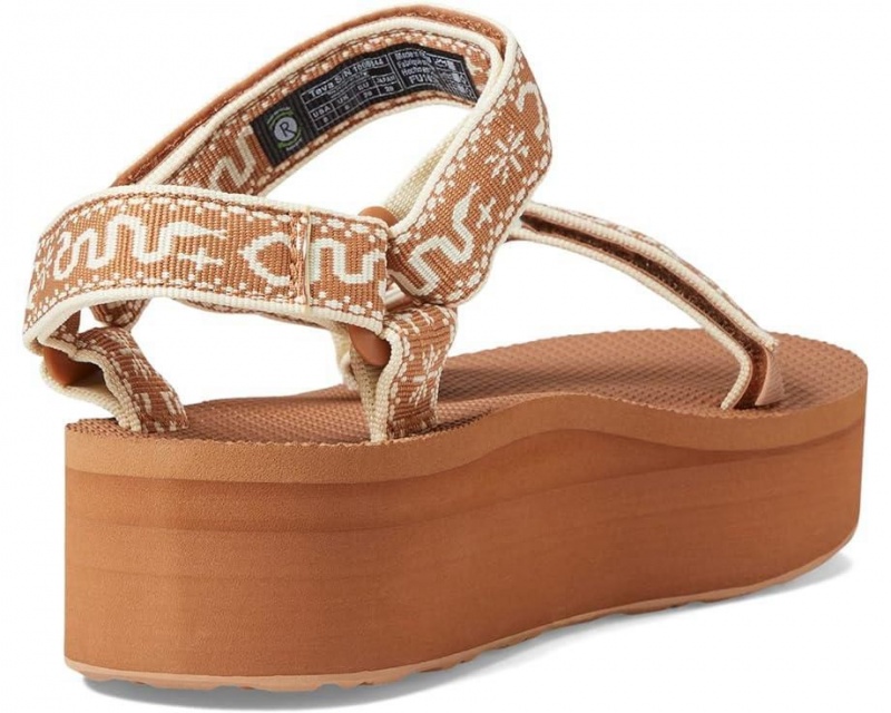 Brown Teva Flatform Universal Women's Sandals | 74938-GOCV