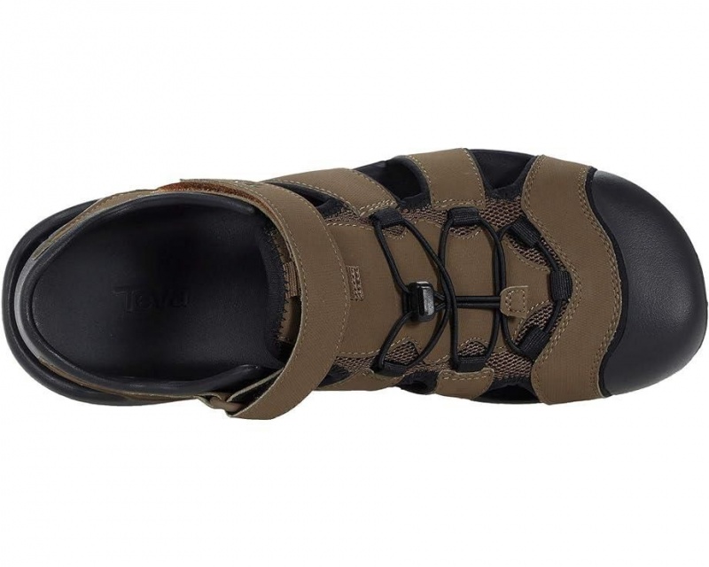 Brown Teva Flintwood Men's Sandals | 52879-VWLQ