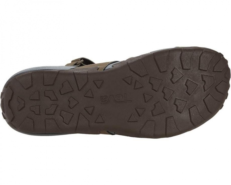 Brown Teva Flintwood Men's Sandals | 52879-VWLQ