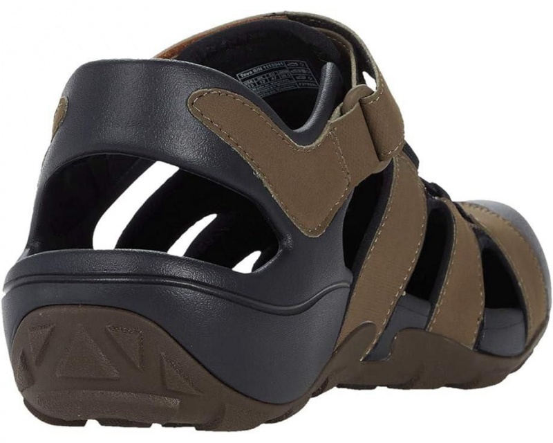 Brown Teva Flintwood Men's Sandals | 52879-VWLQ