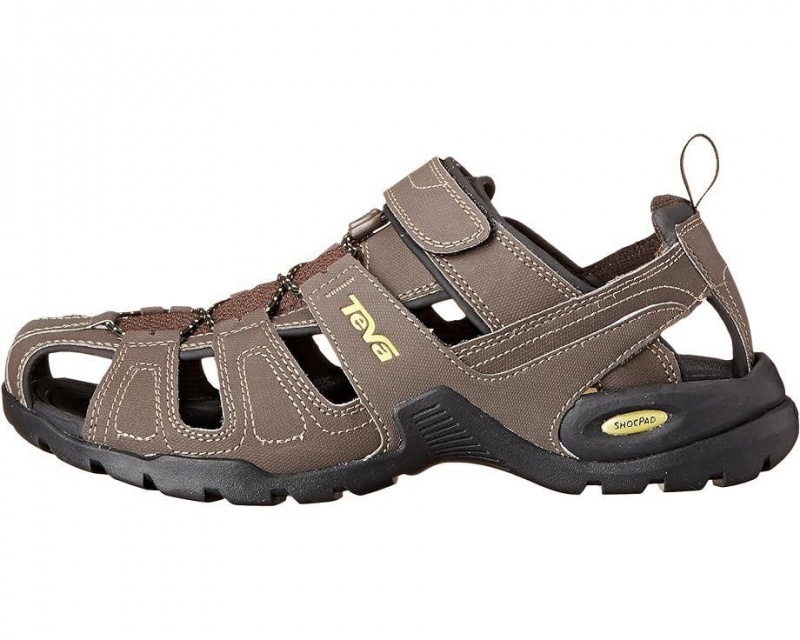 Brown Teva Forebay Men's Sandals | 64325-ONQP