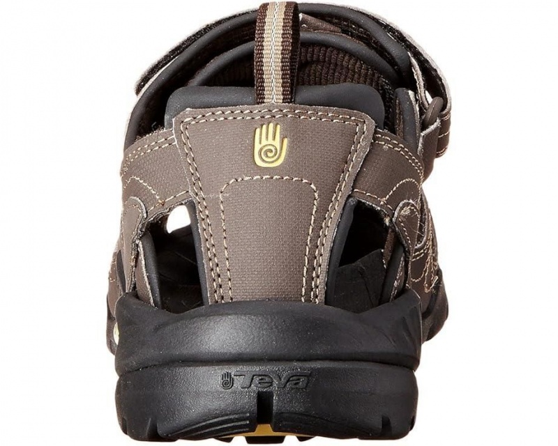 Brown Teva Forebay Men's Sandals | 64325-ONQP