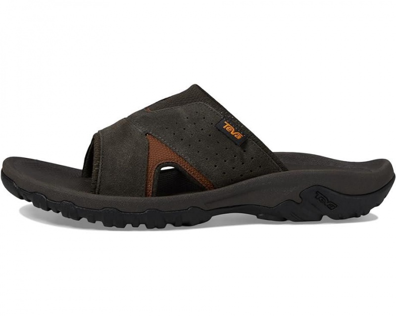 Brown Teva Katavi 2 Slide Men's Sandals | 23140-FSMT