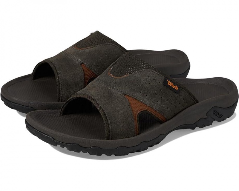 Brown Teva Katavi 2 Slide Men\'s Sandals | 23140-FSMT