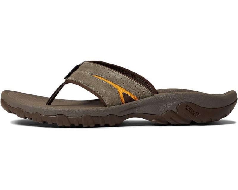 Brown Teva Katavi 2 Thong Men's Flip Flops | 95230-PWAO