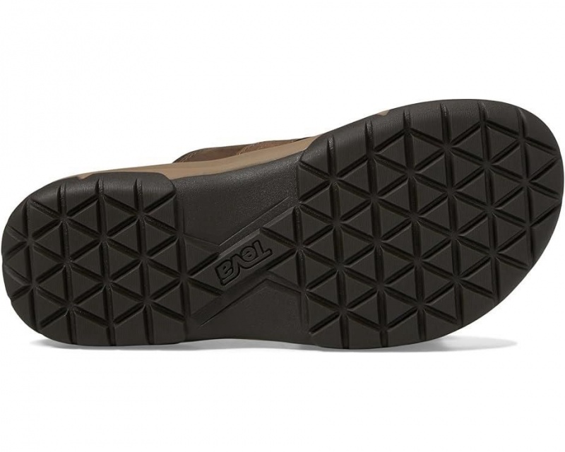 Brown Teva Langdon Slide Men's Sandals | 98261-NXRT