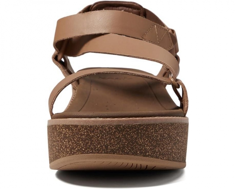 Brown Teva Madera Wedge Women's Heeled Sandals | 26987-TFZD