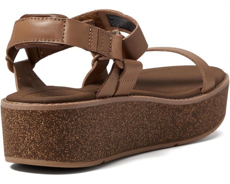 Brown Teva Madera Wedge Women's Heeled Sandals | 26987-TFZD