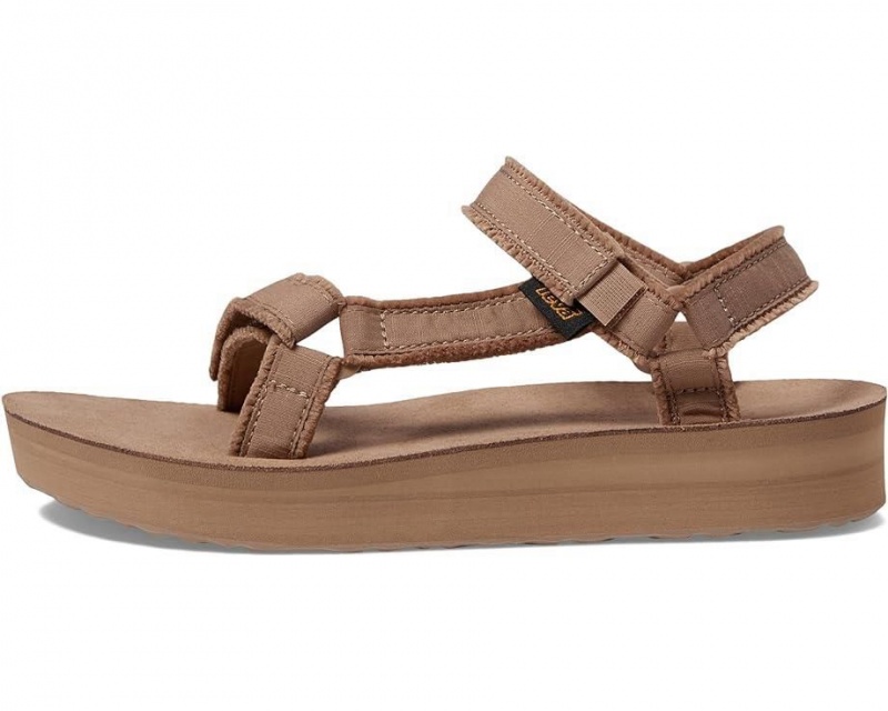 Brown Teva Midform Universal Canvas Women's Sandals | 84967-QJVU