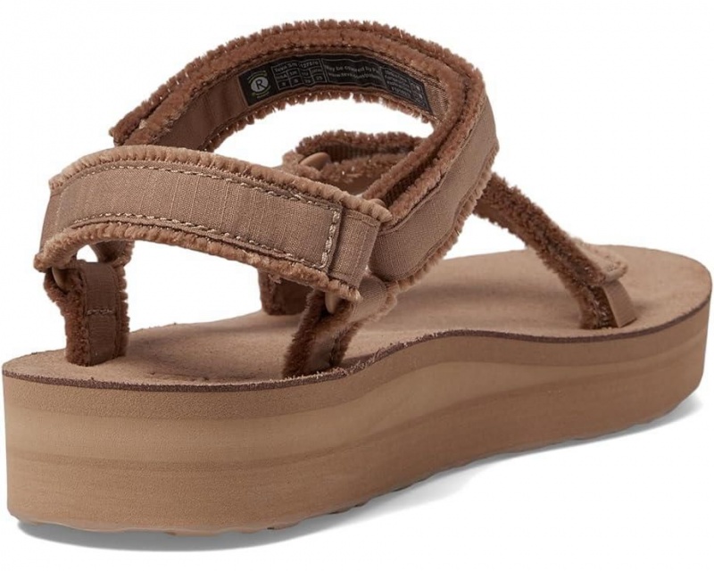 Brown Teva Midform Universal Canvas Women's Sandals | 84967-QJVU