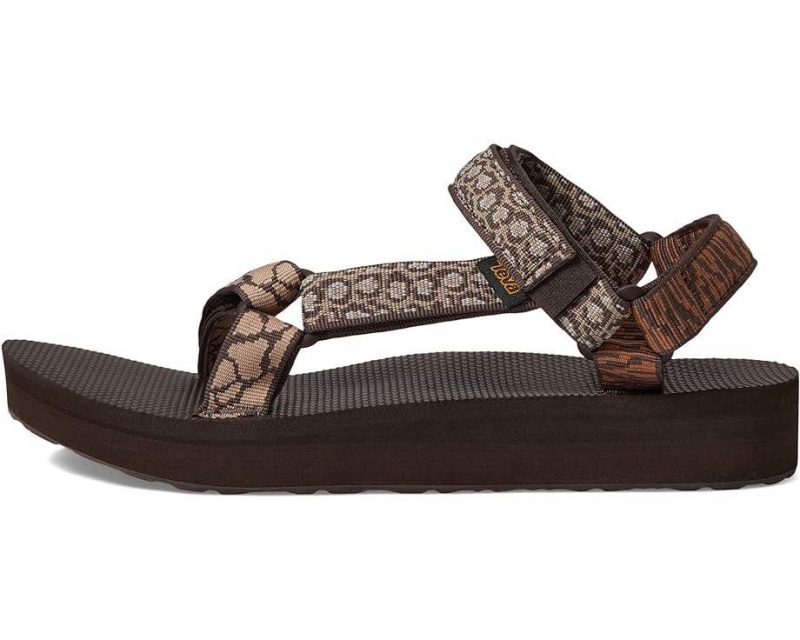 Brown Teva Midform Universal Women's Sandals | 04896-PDSW