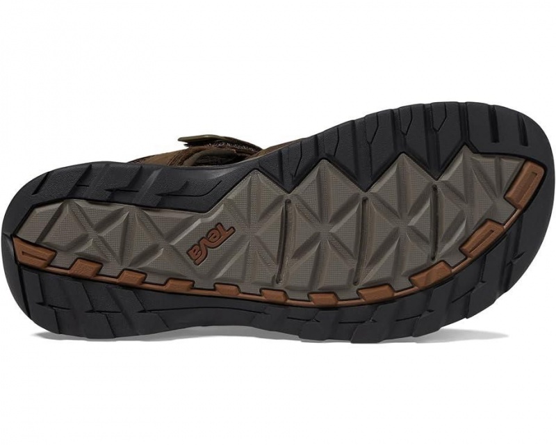 Brown Teva Omnium 2 Leather Men's Sandals | 76319-RQFB