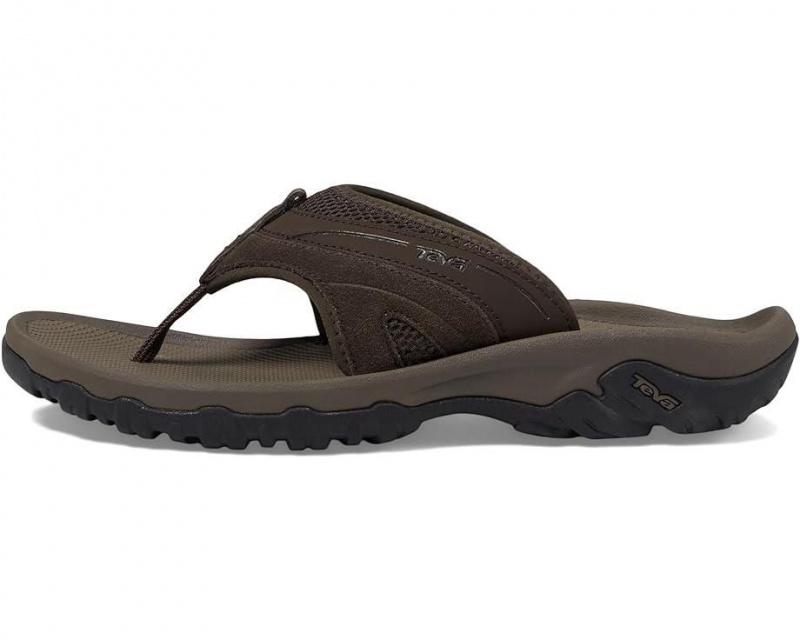 Brown Teva Pajaro Men's Flip Flops | 19068-CNRF