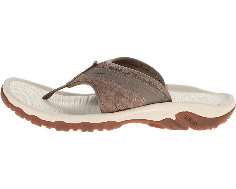 Brown Teva Pajaro Men's Flip Flops | 62349-DJXG